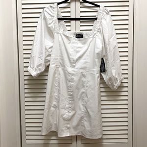 Danielle Bernstein White Puff Sleeve Dress